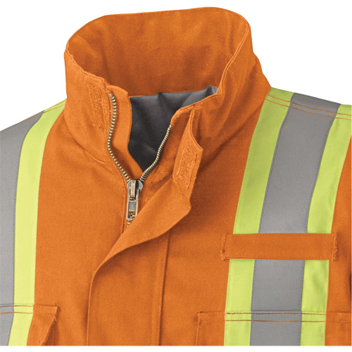 5533 Flame-Resistant Safety Parka, Small, High Visibility Orange, 58 cal/cm² Cantin et fils