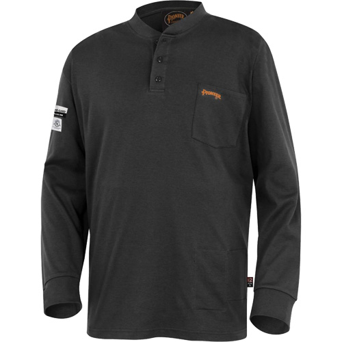 332 FR Interlock Henley Shirt, Small, Black Cantin et fils