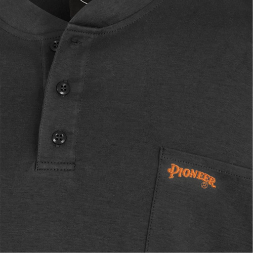 332 FR Interlock Henley Shirt, Small, Black Cantin et fils
