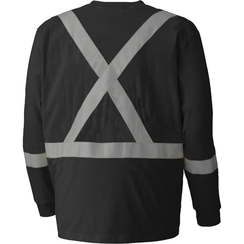 340SFA Flame-Resistant Long-Sleeved Safety Shirt, Small, Black Cantin et fils