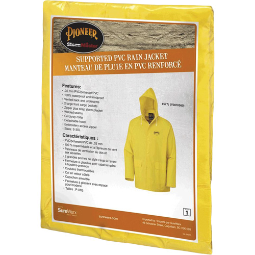 577J Veste imperm&eacute;able, Polyester/PVC, Petit, Jaune Cantin et fils