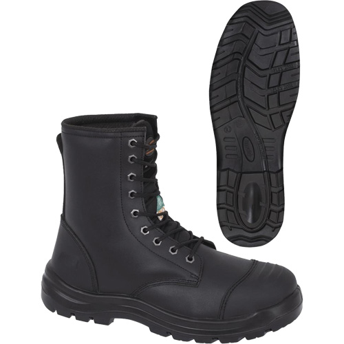 1027 Black 8" Work Boots, Leather, Steel Toe, Size 10 Cantin et fils
