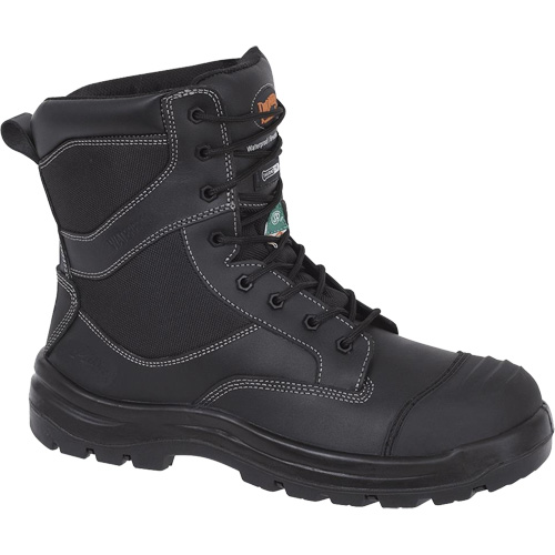 1050 Black Composite Safety Work Boots, Leather, Size 14, Impermeable Cantin et fils