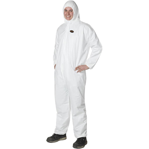 2055 Disposable Coveralls, Small, White, Microporous Cantin et fils