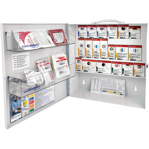 Armoire pour premiers soins SmartCompliance, R&eacute;pond &agrave; la norme CSA Z1220-17 type 2 environnements &agrave; faible risque, Petit (2-25 travailleurs) Cantin et fils