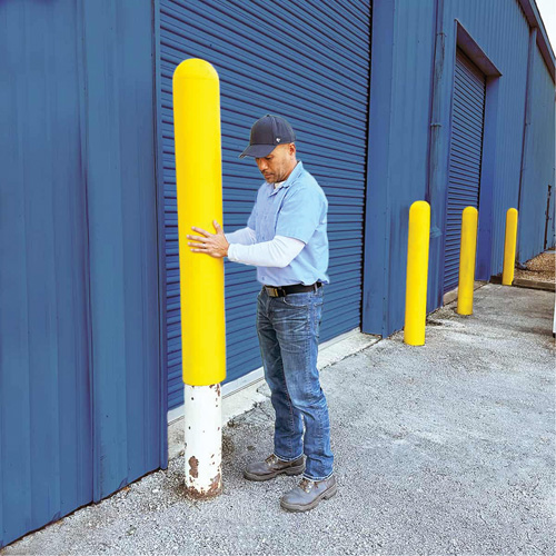 Ultra-Post Protector, 4" dia. x 52" l, Jaune Cantin et fils