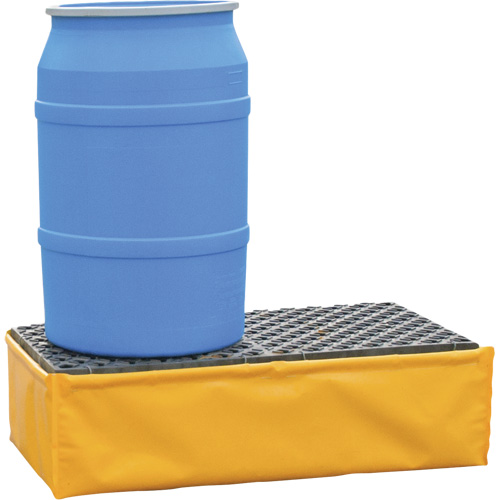 Ultra-Spill Pallet flexible, 2 barils, Capacit&eacute; de d&eacute;versement 66 gal. US, 48" x 24" x 14" Cantin et fils