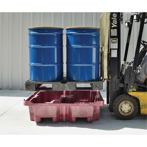 Ultra-Spill King palette de d&eacute;versement &agrave; pont plat, 4 barils, Capacit&eacute; de d&eacute;versement 85 gal. US, 51" x 51" x 17,5" Cantin et fils