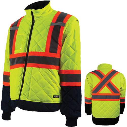 Manteau pour installations frigorifiques, Polyester, Orange haute visibilit&eacute;, T-Grand Cantin et fils