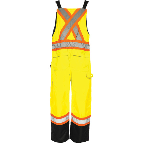 TO1 Winter Traffic Overalls, Polyester, Small, Black/High Visibility Lime-Yellow Cantin et fils