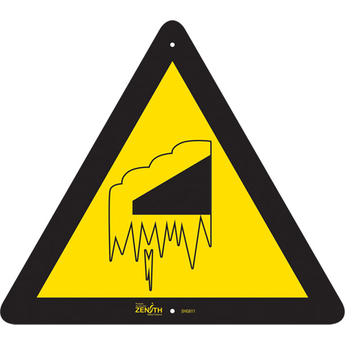 Falling Snow/Ice CSA Standard Safety Sign, 12" x 12", Aluminum, Pictogram Cantin et fils