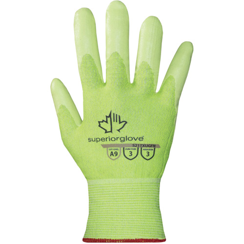 Gants haute visibilit&eacute; r&eacute;sistants &agrave; la coupe S21TXUGFN, Taille 5/2T-petit, Calibre 21, Rev&ecirc;tement Nitrile, Enveloppe en TenActiv, ASTM ANSI niveau A9 Cantin et fils