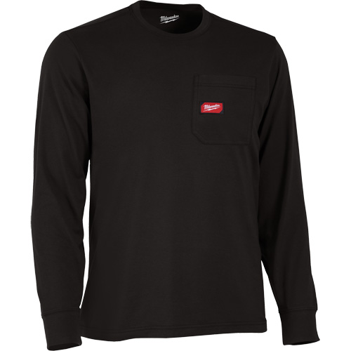 Gridiron Long-Sleeved Pocket-T-Shirt, Men's, Small, Black Cantin et fils