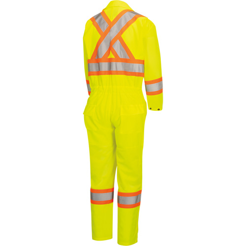 5999AW Combinaison de s&eacute;curit&eacute; routi&egrave;re haute visibilit&eacute; pour femmes, T-petit, Jaune lime haute visibilit&eacute; Cantin et fils