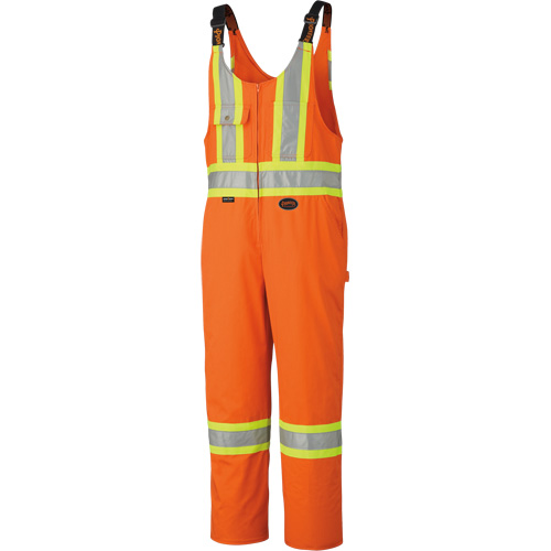 6617ZT High-Visibility Safety Overalls with Leg Zippers, Poly-Cotton, 40 (Tall), High Visibility Orange Cantin et fils