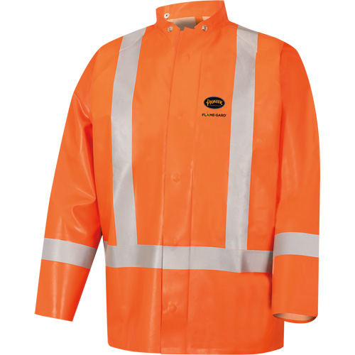5990J Super Heavy-Duty FR/Arc Resistant Safety Rain Jacket, Small, High Visibility Orange, 11 cal/cm² Cantin et fils