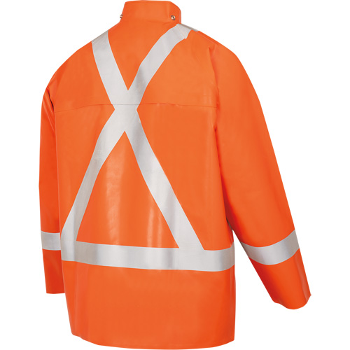 5990J Super Heavy-Duty FR/Arc Resistant Safety Rain Jacket, Small, High Visibility Orange, 11 cal/cm² Cantin et fils