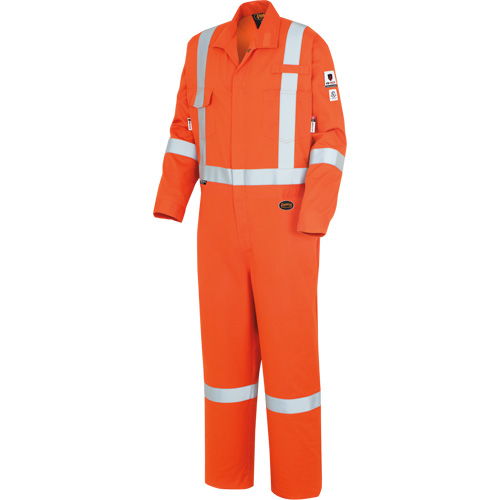 7708A "The Rock" FR-Tech&reg; High Visibility FR/Arc Rated Coveralls, Size 36, High Visibility Orange, 10 cal/cm² Cantin et fils