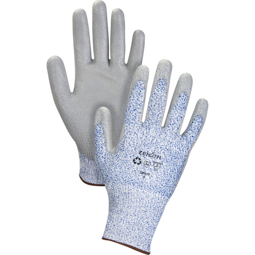 Gants &eacute;lastiques &eacute;cologiques r&eacute;sistants &agrave; la coupe, Taille 7, Calibre 13, Rev&ecirc;tement Polyur&eacute;thane, Enveloppe en PEHP/rPET, ASTM ANSI niveau A2 Cantin et fils