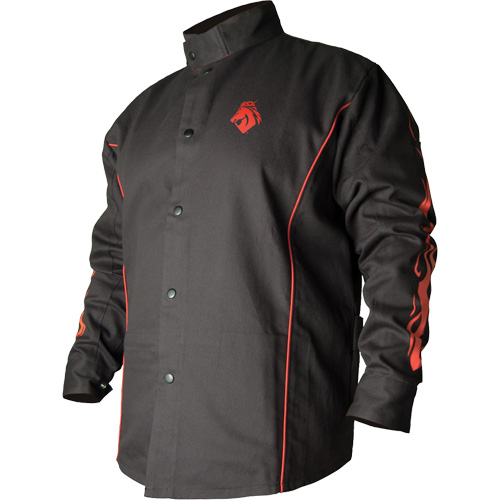 Veste de soudage BSX ignifuge profil&eacute;, Coton, Grand, Noir Cantin et fils