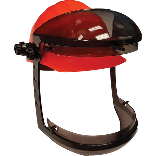Visi&egrave;re Facetech avec attache pour casques de s&eacute;curit&eacute; &agrave; fentes, Suspension Rochet Cantin et fils