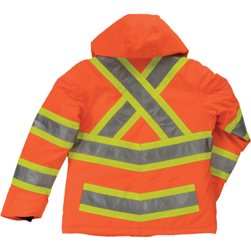 Womens Insulated Flex Safety Jacket, Polyester, High Visibility Orange, 2X-Large Cantin et fils