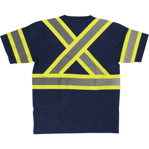 Short Sleeve Safety T-Shirt, Cotton, X-Small, Navy Blue Cantin et fils