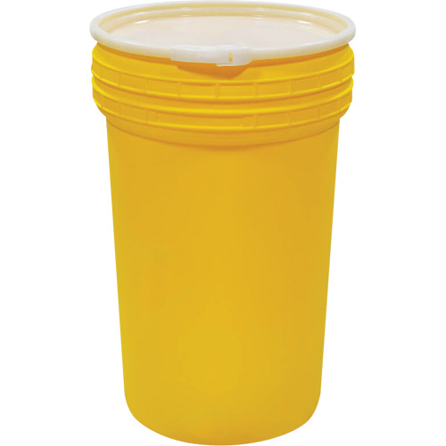 Plastic Lab Pack Nestable Drum with Lever-Lock, 55 US gal., Mobile Cantin et fils