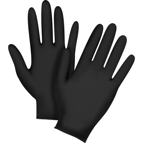 Emballages de gants jetables pour machine distributrice, Petit, Nitrile, 5 mils, Sans poudre, Noir, Classe 2 Cantin et fils