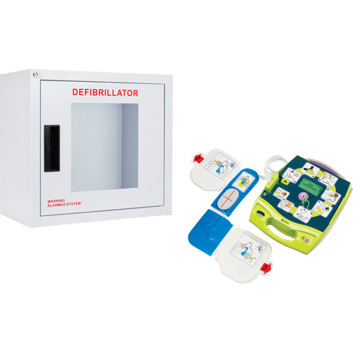 AED Plus&reg; Defibrillator & Wall Cabinet Kit, Semi-Automatic, English, Class 4 Cantin et fils