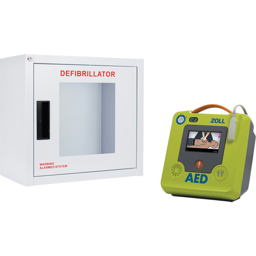 Ensemble armoire murale et d&eacute;fibrillateur AED 3, Semi-automatique, Anglais, Classe 4 Cantin et fils