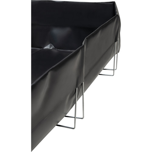 Berme &agrave; support en fil m&eacute;tallique, Capacit&eacute; 268 gal. US, 6' la x 8' lo x 12" h, Support en L Cantin et fils