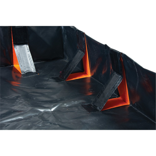 Berme d&eacute;ployable &agrave; mur IBX, Capacit&eacute; 2244 gal. US, 12' la x 25' lo x 12" h, Support &agrave; encliqueter Cantin et fils