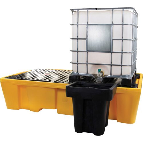 Double palette de d&eacute;versements IBC, Capacit&eacute; de d&eacute;versement 317 gal. US, 89" x 57" x 23" Cantin et fils