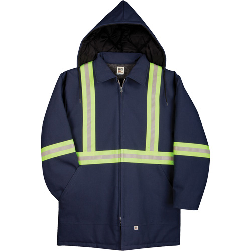 Parka en canard de premi&egrave;re qualit&eacute; avec mat&eacute;riau r&eacute;fl&eacute;chissant, Bleu marine, T-Grand Cantin et fils
