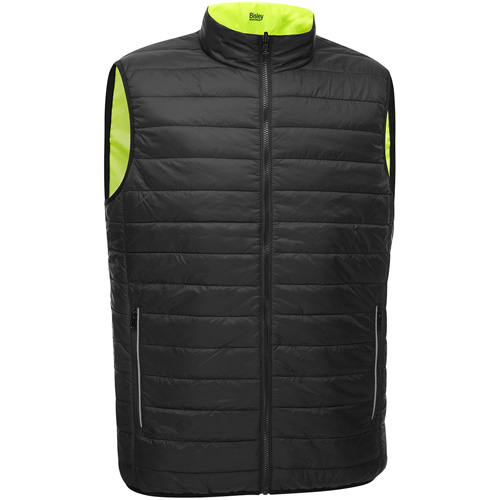 Veste bouffante r&eacute;versible avec X au dos Bisley, Jaune lime haute visibilit&eacute;, Petit, Polyester Cantin et fils