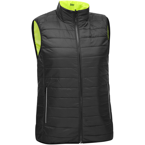 Veste bouffante, enveloppante et r&eacute;versible avec X au dos Bisley pour femmes, Jaune lime haute visibilit&eacute;, Petit, Polyester Cantin et fils