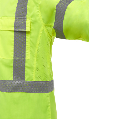 Chemise de travail &agrave; manches longues et X au dos Bisley avec X-Airflow, Poly-coton, Petit, Jaune lime haute visibilit&eacute; Cantin et fils