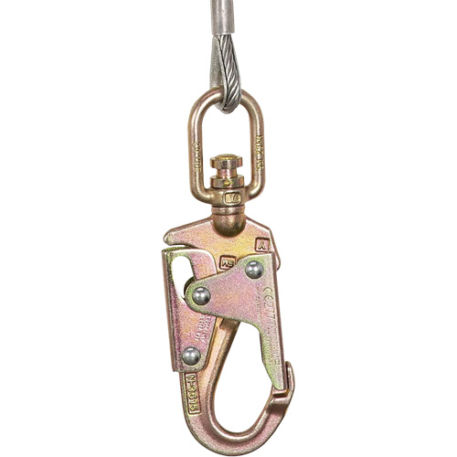 SRL-73302-60LE Self-Retracting Lifeline, 60', Galvanized Steel, Swivel Cantin et fils