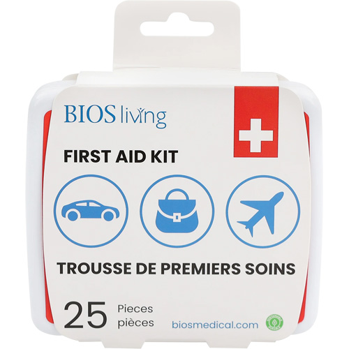 25-Piece Home & Travel First Aid Kit, Plastic B Cantin et fils