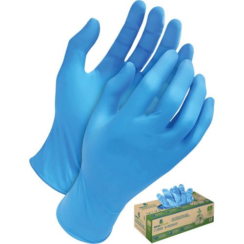 Gants jetables en tri polym&egrave;re, Petit, Poly&eacute;thyl&egrave;ne, 5 mils, Sans poudre, Bleu Cantin et fils