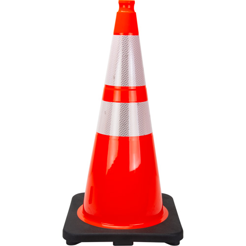 Premium Traffic Cone, 28", Orange, 4" & 6" Reflective Collar(s) Cantin et fils