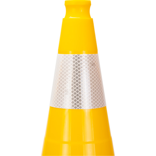 Premium Traffic Cone, 28", Yellow, 4" Reflective Collar(s) Cantin et fils