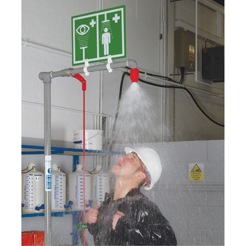 Douche combin&eacute;e avec cuvette ferm&eacute;e en ABS et entr&eacute;e sup&eacute;rieure, Socle Cantin et fils
