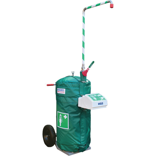 Insulated Mobile Self-Contained Emergency Safety Shower with Eye and Face Wash, 30 gal. Capacity, Meets None Cantin et fils