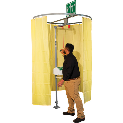 Pipe Mounted Safety Shower Modesty Curtain Cantin et fils
