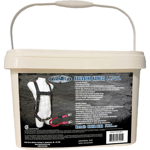Koala Behr Safety Harness in Pail with 6' Lanyard, CSA Certified, Class A, 255 lbs. Cap. Cantin et fils