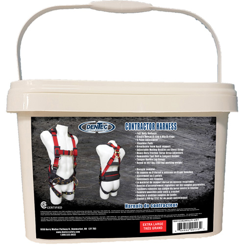 Contractor Safety Harness in Pail, CSA Certified, Class AP, X-Large, 352 lbs. Cap. Cantin et fils