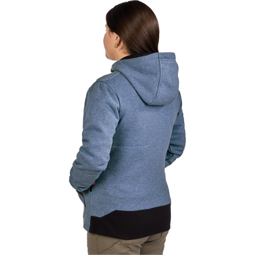 Chandail &agrave; capuchon chauffant M12 avec pile, Femmes, T-Grand, Bleu, Poly-coton Cantin et fils