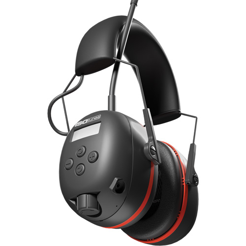 Black & Red Air Defender AM/FM Earmuffs, Headband Style, 24 dB Cantin et fils